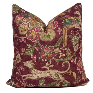 Mulberry &#39;WILD THINGS&#39; Plum Double Sided Pillow Cover Cushion Cover