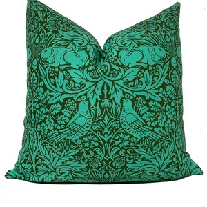 William Morris & Co - Ben Pentreath &#39;Brer Rabbit&#39;  Olive/Turquoise Queen Square Collection Cushion Cover Pillow Cover Double sided