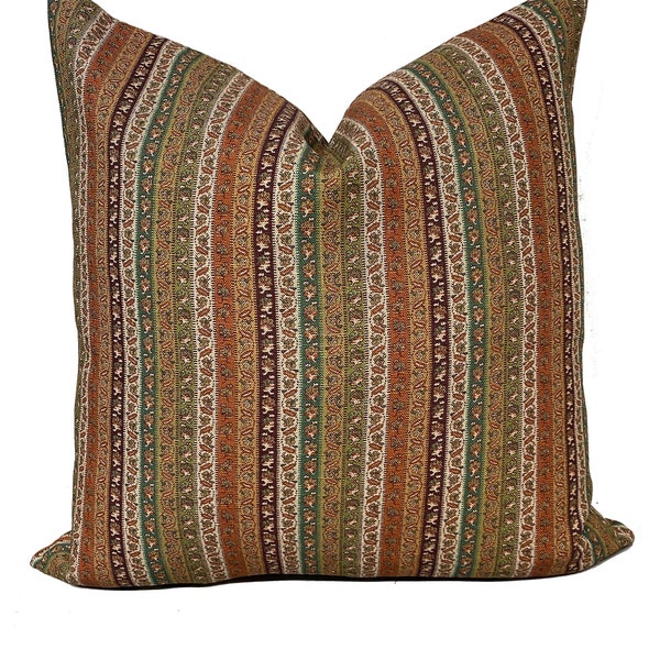 Housse de coussin double face Mulberry Home Wild Stripe Spice Long Weekend Collection