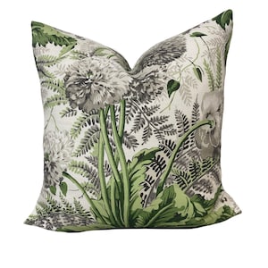 Thibaut DAHLIA Spring on White Devon Collection Cushion Cover Pillow Cover Double Sided