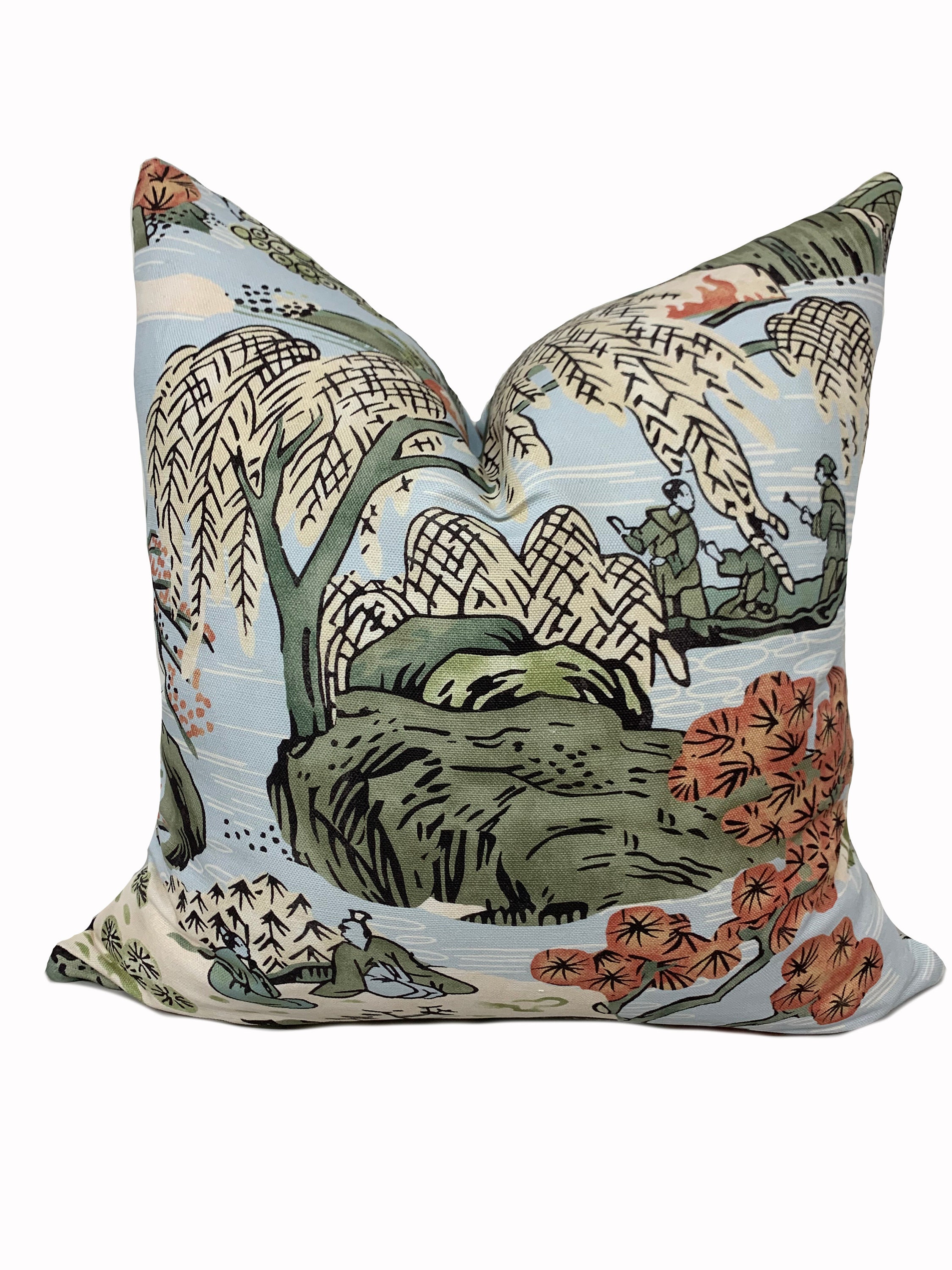 Thibaut Asian Scenic Dynasty Collection Robins Egg Cushion Etsy Australia