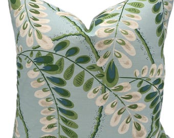 Thibaut Augusta Turquoise Double Sided Cushion Cover Pillow cover