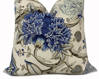 Scalamandre Pondicherry Delft Cushion Cover Pillow Cover Double Sided