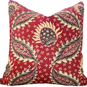 Michael Smith Jasper Fabrics Remy Red Double Sided Cushion Cover Pillow Cover