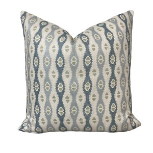 Lee Jofa Elba Print Chambray Avondale Collection Cushion Cover Pillow Cover Double Sided