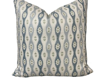 Lee Jofa Elba Print Chambray Avondale Collection Cushion Cover Pillow Cover Double Sided