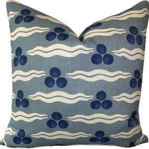 Ottoline Chintamani - Antique Blue Cushion Cover Pillow Cover Double Sided