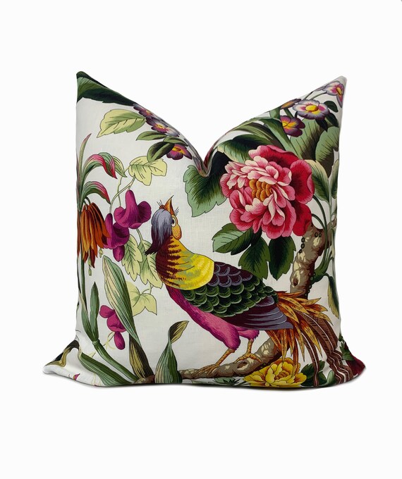 Charles Burger of Paris Fabric 'TOILE PHEASANS' Mulit | Etsy