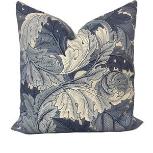 William Morris Acanthus Indigo OUTDOOR Fabric Cushion Cover Pillow Cover