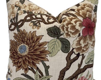 G.P & J Baker Magnolia Biscuit and Sand Linen Double Sided Cushion Cover Pillow Cover