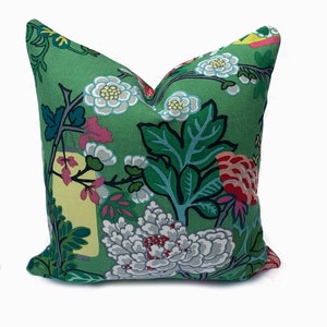 Schumacher Chiang Mai Dragon Jade Green Double Sided Cushion Covers Pillow Covers image 2