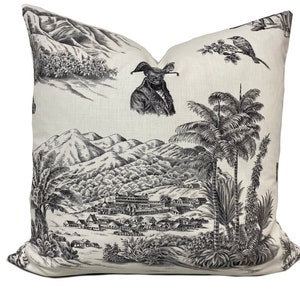 Schumacher Toussaint Toile Schwarz Kissenbezug Kissenbezug Doppelseitig