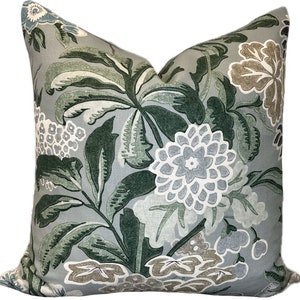 Thibaut Meadow Sojourn Collection Sage Double Sided Cushion Cover Pillow cover