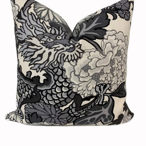 Schumacher Chiang Mai Dragon Smoke Double Sided Cushion Covers Pillow Covers
