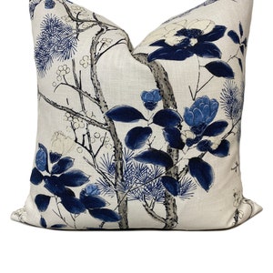 Thibaut Katsura Blue and White Grand Palace Collection Cushion Cover Pillow Cover Double Sided