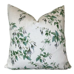 Colefax and Fowler Fuchsia Silver/Leaf LINEN Cushion Cover Pillow Cover Double Sided