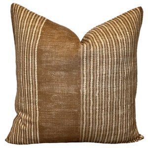 Robert Kime Hishi Gold Linen Double Sided Cushion Linen Cover Double Sided
