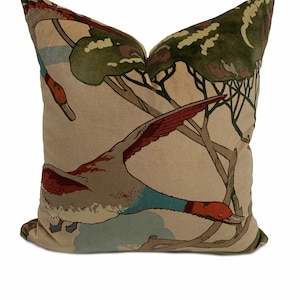 Mulberry Flying Ducks Camel Velvet Double Sided / Single Sided Pillow Cover Cushion Cover