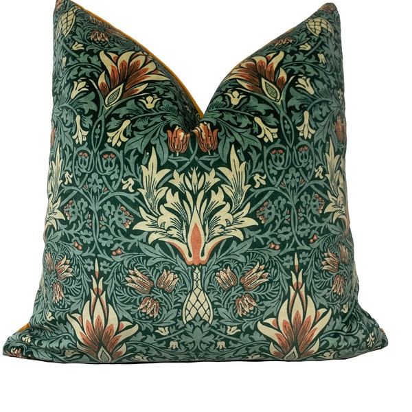 William Morris Snakeshead Thistle/Russet Velvet Fabric Cushion Cover Pillow Cover
