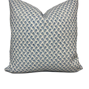 Schumacher Oleander Indigo Indoor/Outdoor Cushion Cover Pillow Cover Double Sided