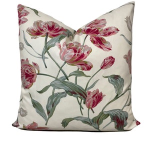 Colefax and Fowler Primavera Pink/Green Cushion Cover Pillow Cover Double Sided