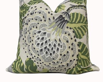 Thibaut Mitford Green and White Paramount Collection Cushion Cover Pillow Cover Double Sided