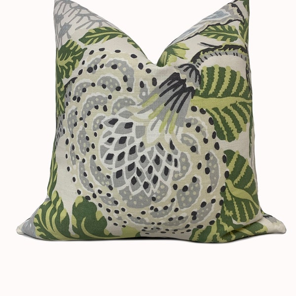 Thibaut Mitford Green and White Paramount Collection Cushion Cover Pillow Cover Double Sided