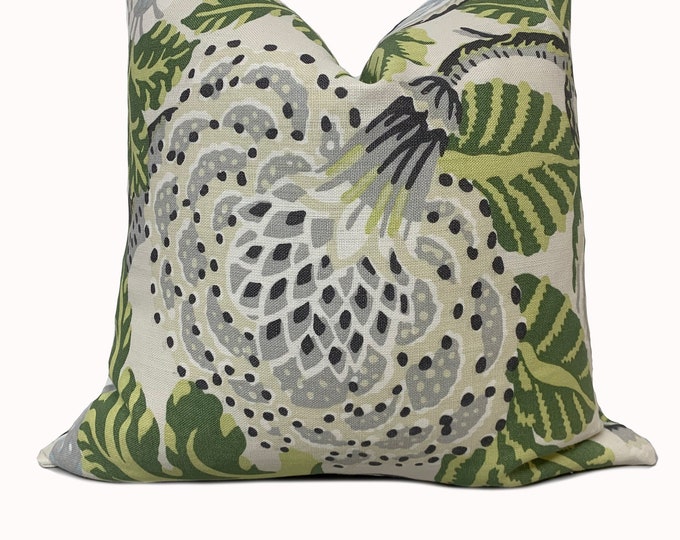 Thibaut Mitford Green and White Paramount Collection Cushion Etsy