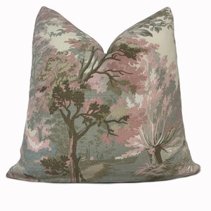 Thibaut Lincoln Toile Heritage Collection Blush Blue Cushion Cover Pillow Cover Double Sided