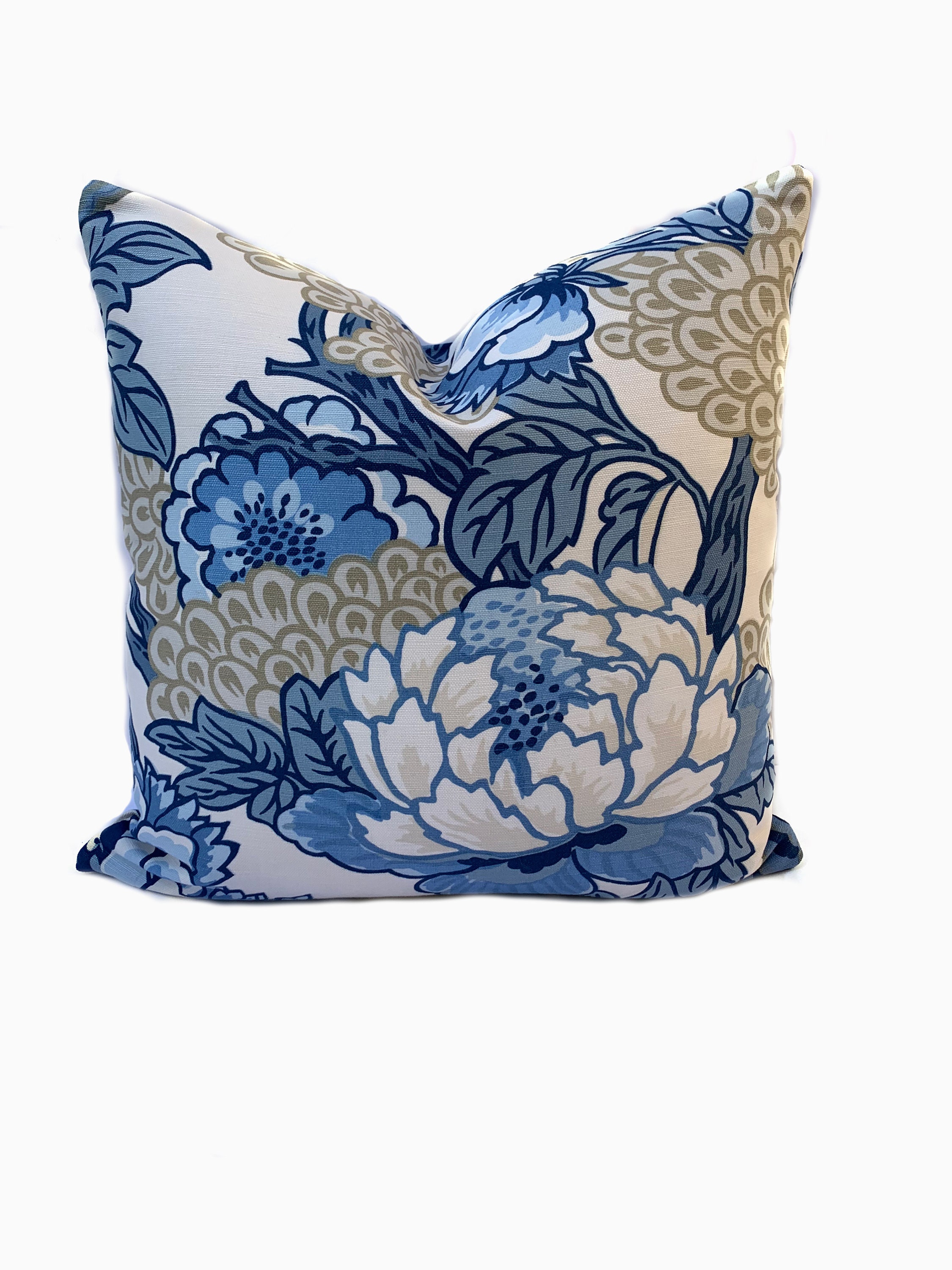 Thibaut Honshu Blue and Biege Dynasty Collection Cushion Cover Etsy
