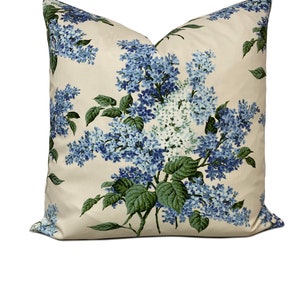 Schumacher Prousts Lilacs Blue Cushion Cover Pillow Cover Double Sided