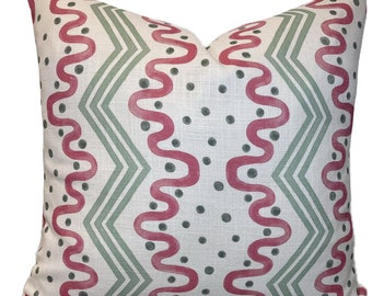 Ottoline Madame Ziggle Pink and Grenn Cushion Cover Pillow Cover Double Sided