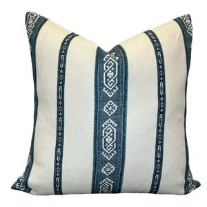 Carolina Irving Larissa Stripe Artic Blue Cushion Cover Pillow Cover DoubleSided