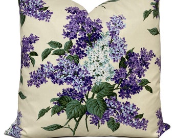 Schumacher Prousts Lilacs Purple Cushion Cover Pillow Cover Double Sided