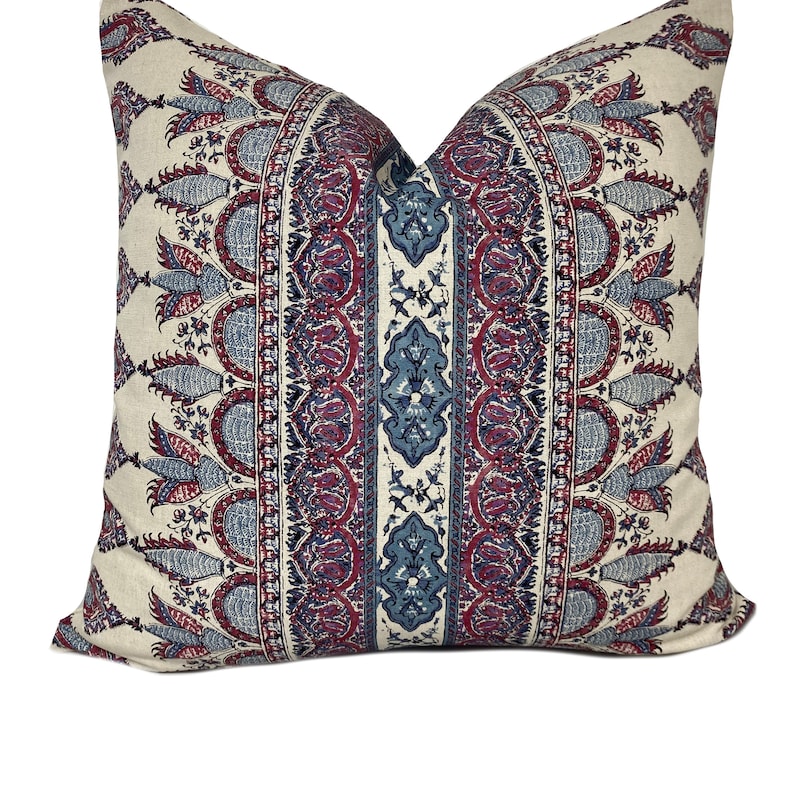 Raspberry Blue Pillows - Etsy