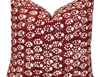 Soane Great Britain Paw Print Raspberry Linen Cushion Cover Pillow Cover Double Sided