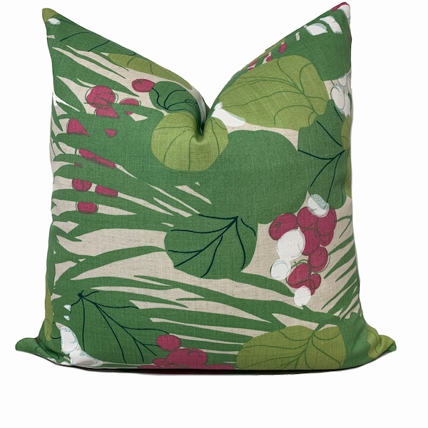 Schumacher Sea Grapes Tropical Cushion Cover Pillow Cover Double Sided