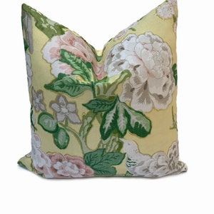 Schumacher Bermuda Blossom Yellow Mary McDonald Cushion Cover Pillow Cover Double Sided