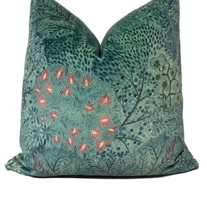 Liberty London Ray Lagoon Nesfield Collection Velvet Cushion Cover Pillow Cover Double Sided