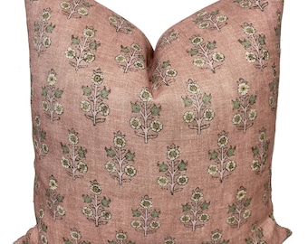 G.P & J Baker Poppy Sprig Blush Pink Double Sided Cushion Cover Pillow Cover