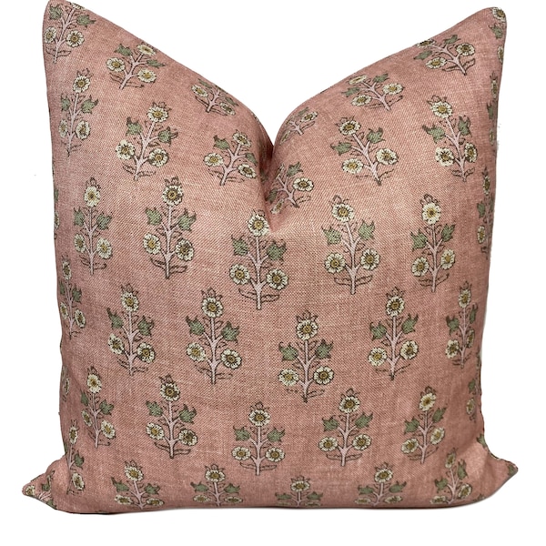 G.P & J Baker Poppy Sprig Blush Pink Double Sided Cushion Cover Pillow Cover