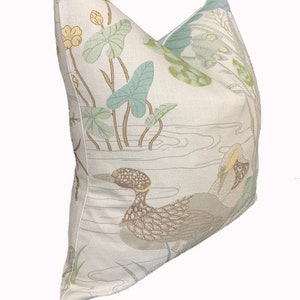 Lee Jofa Luzon Print Jade Cushion Cushion Pillow Double sided