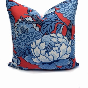 Thibaut Honshu Dynasty Collection Cushion Cover Pillow Cover Double Sided Red and Blue