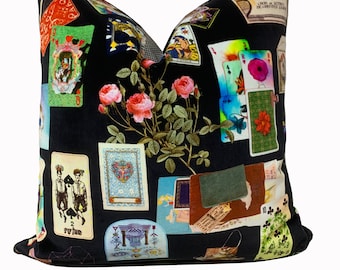 Designers Guild Christian Lacroix Maison De Jeu Reglisse VELVET Cushion Cover Pillow Cover Decorative Interior