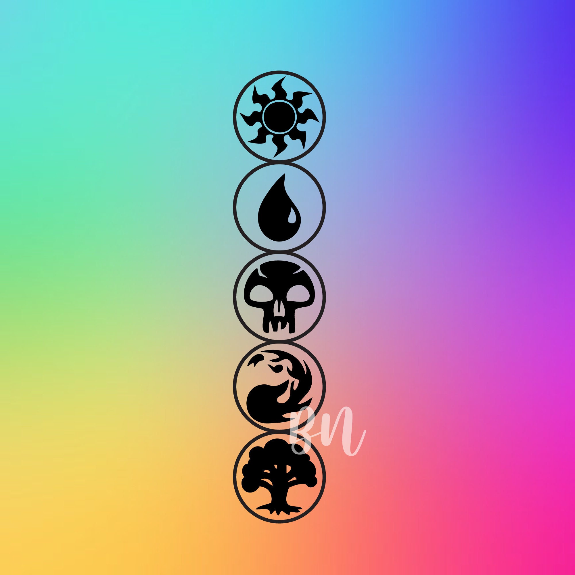 MTG Mana Symbols Magic The Gathering Card Game Vinyl | Etsy
