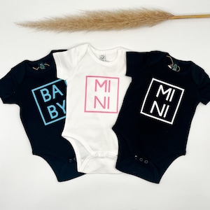 Baby body MINI square | Baby body organic cotton | Announce pregnancy | Boby | Gift idea for a birth | Partner look | Familys