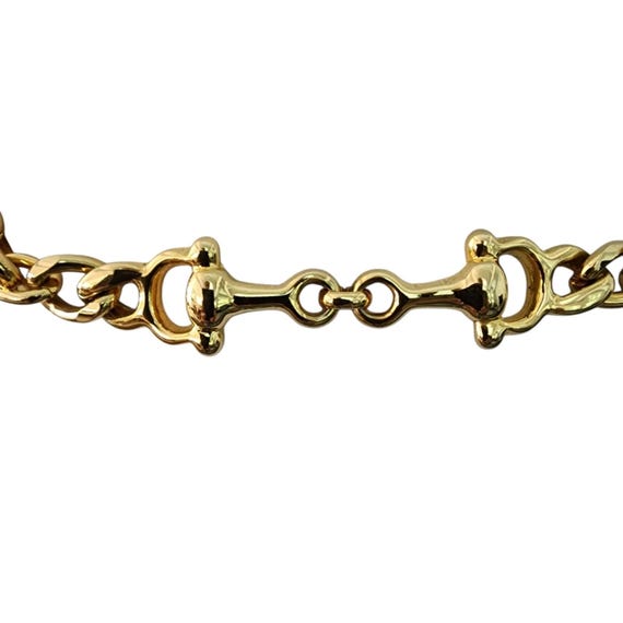 Stirrup chain belt smooth polished finish yellow gold