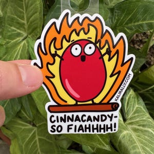 Cinnamon candy sticker art food motivational STEM Nature Animal Pun Sticker Pack gift quirky vinyl decal bundle decals novelty dad joke