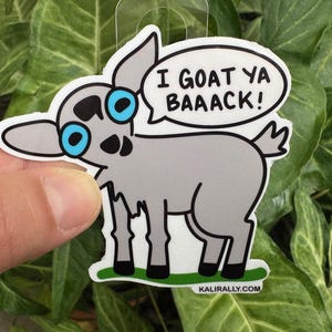 Support Sticker Goat Sticker Animal Pun Sticker Caregiver Sticker I got your back Sticker Pack gift quirky vinyl bundle decal novelty friend