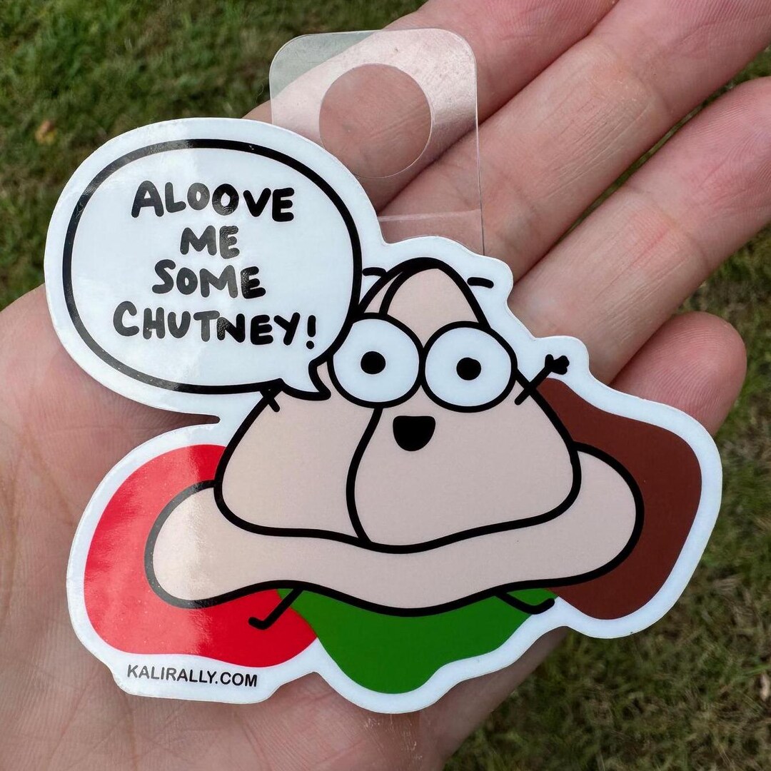 Samosa Sticker Indian Sticker Pack With Ganesh Desi Gift Chutney Naan ...